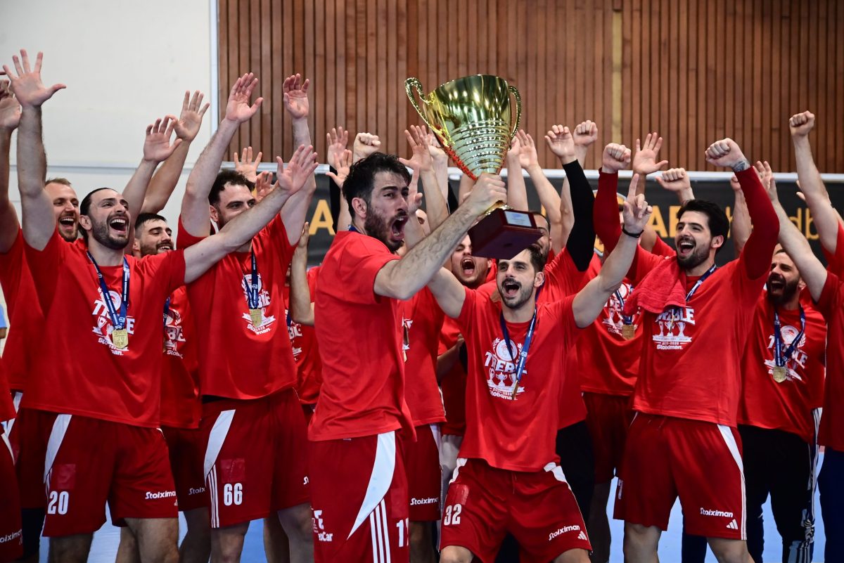 [387377] HANDBALL PREMIER 2025-2026 / 4ος ΤΕΛΙΚΟΣ / ΑΕΚ - ΟΛΥΜΠΙΑΚΟΣ.(ΓΙΩΡΓΟΣ ΜΑΤΘΑΙΟΣ / EUROKINISSI)