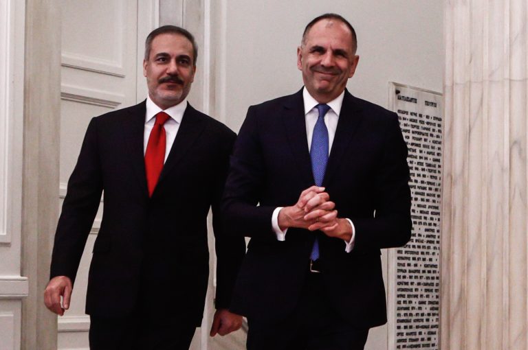 [373251] ΣΥΝΑΝΤΗΣΗ ΤΟΥ ΥΠΟΥΡΓΟΥ ΕΞΩΤΕΡΙΚΩΝ ΓΙΩΡΓΟΥ ΓΕΡΑΠΕΤΡΙΤΗ ΜΕ ΤΟΝ ΥΠΟΥΡΓΟ ΕΞΩΤΕΡΙΚΩΝ ΤΗΣ ΤΟΥΡΚΙΑΣ HAKAN FIDAN (ΣΩΤΗΡΗΣ ΔΗΜΗΤΡΟΠΟΥΛΟΣ/EUROKINISSI)