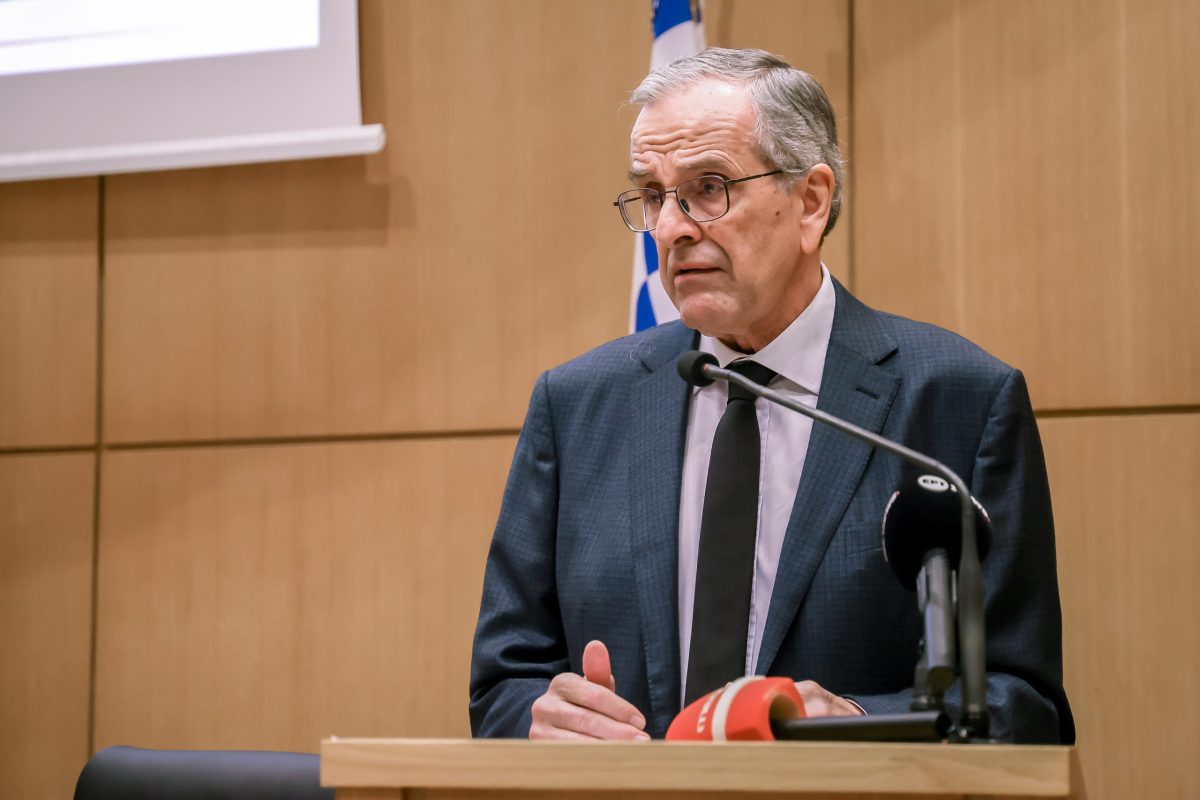 [387490] ΟΜΙΛΙΑ ΤΟΥ ΠΡΩΗΝ ΠΡΩΘΥΠΟΥΡΓΟΥ  ΑΝΤΩΝΗ ΣΑΜΑΡΑ ΣΕ ΕΚΔΗΛΩΣΗ ΣΤΟ ΗΡΑΚΛΕΙΟ ΤΗΣ ΚΡΗΤΗΣ (ΣΤΕΦΑΝΟΣ ΡΑΠΑΝΗΣ/ EUROKINISSI)