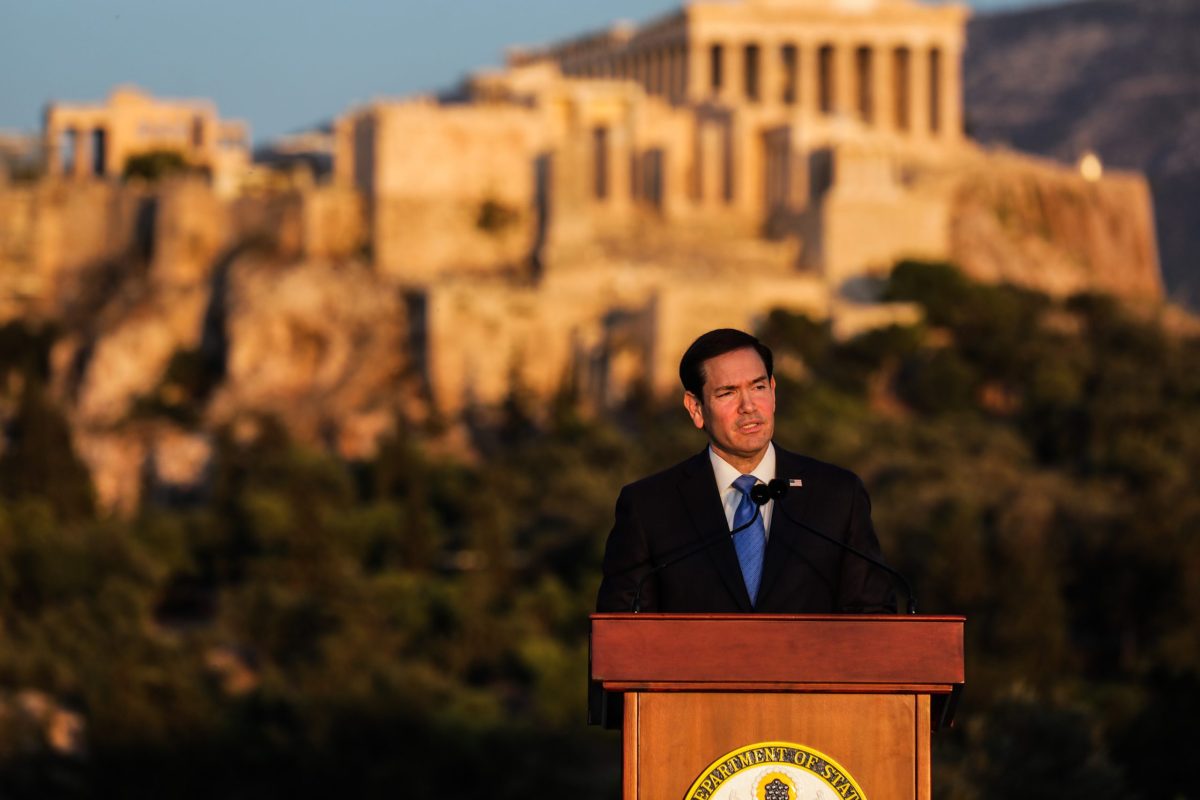 [390137] Ο ΠΡΟΕΔΡΟΣ ΤΗΣ ΔΗΜΟΚΡΑΤΙΑΣ ΚΩΝΣΤΑΝΤΙΝΟΣ ΤΑΣΟΥΛΑΣ ΣΤΗΝ ΟΜΙΛΙΑ ΤΟΥ ΑΜΕΡΙΚΑΝΟΥ ΥΠΟΥΡΓΟΥ ΕΞΩΤΕΡΙΚΩΝ ΜΑΡΚΟ ΡΟΥΜΠΙΟ ΣΤΗΝ ΠΝΥΚΑ(ΓΡΑΦΕΙΟ ΤΥΠΟΥ ΠΡΟΕΔΡΙΑ ΤΗΣ ΔΗΜΟΚΡΑΤΙΑΣ ΘΔΩΡΗΣ ΜΑΝΟΛΟΠΟΥΛΟΣ/EUROKINISSI)